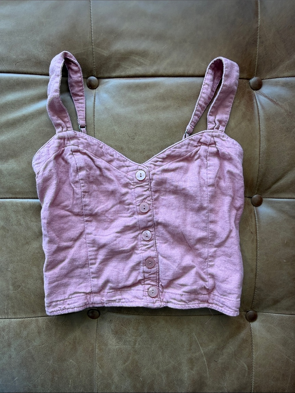 A&F cropped sweetheart top
